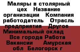 Маляры в столярный цех › Название организации ­ Компания-работодатель › Отрасль предприятия ­ Другое › Минимальный оклад ­ 1 - Все города Работа » Вакансии   . Амурская обл.,Белогорск г.